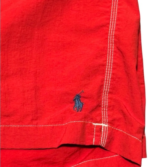 Men’s Polo Ralph Lauren Red Swimming Shorts Size XXL Trunks - Picture 4 of 5